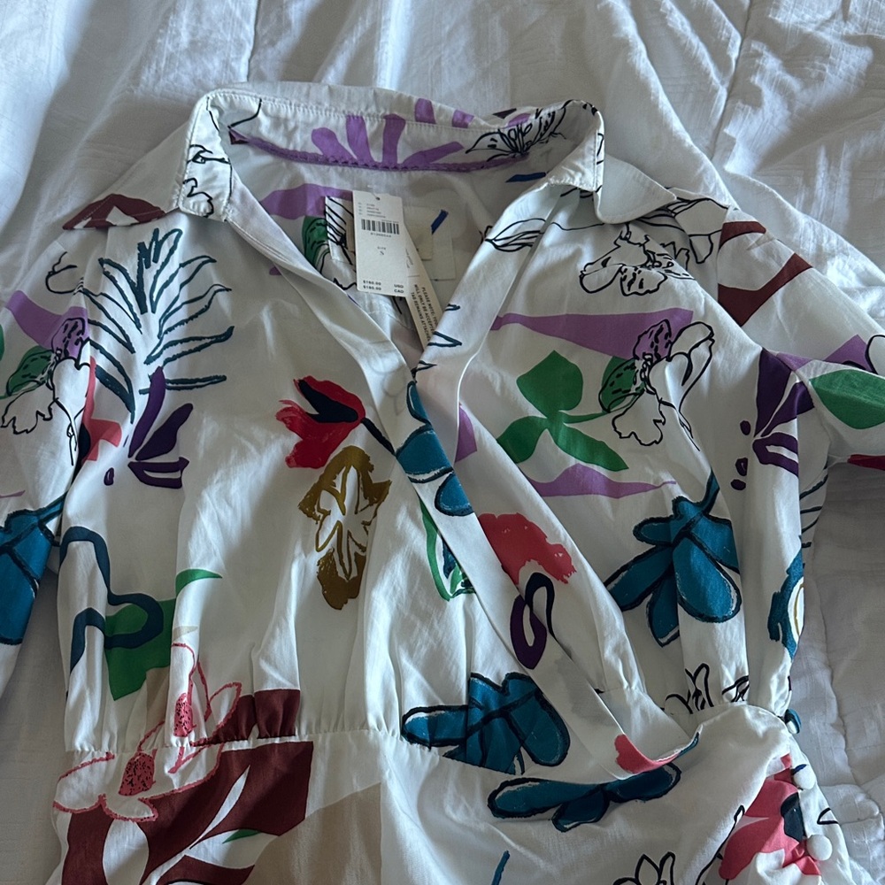 Anthropologie Asymmetrical Floral Dress - Multicolor - Picture 4 of 6
